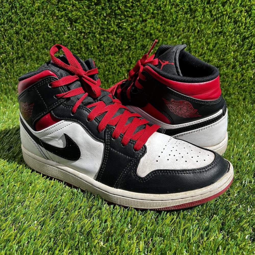Nike Shoes Men 9.5 Air Jordan 1 Mid Gym Red Black White